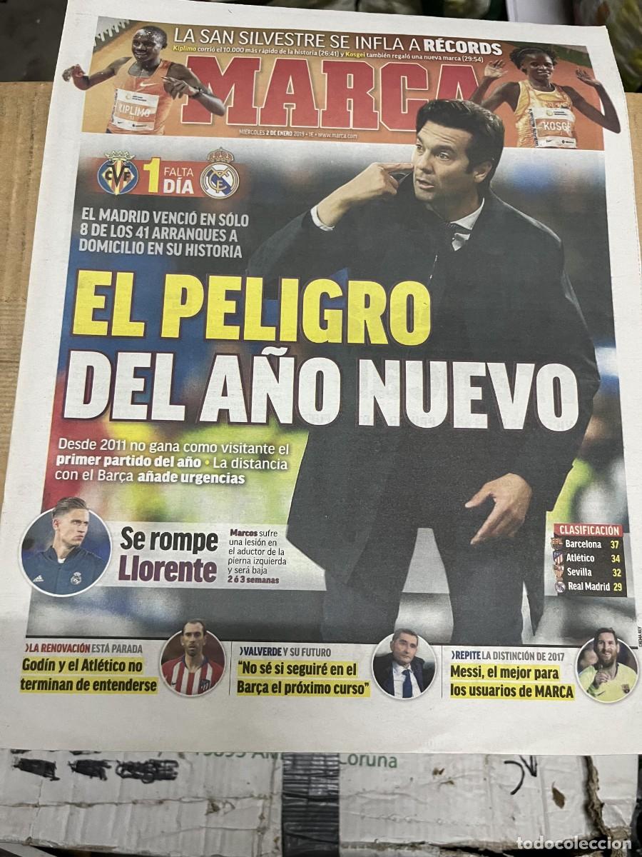Coleccionismo deportivo: MARCA (2-1-2019) SOLARI VILLARREAL REAL MADRID SAN SILVESTRE VALLECANA RECORD LESION LLORENTE