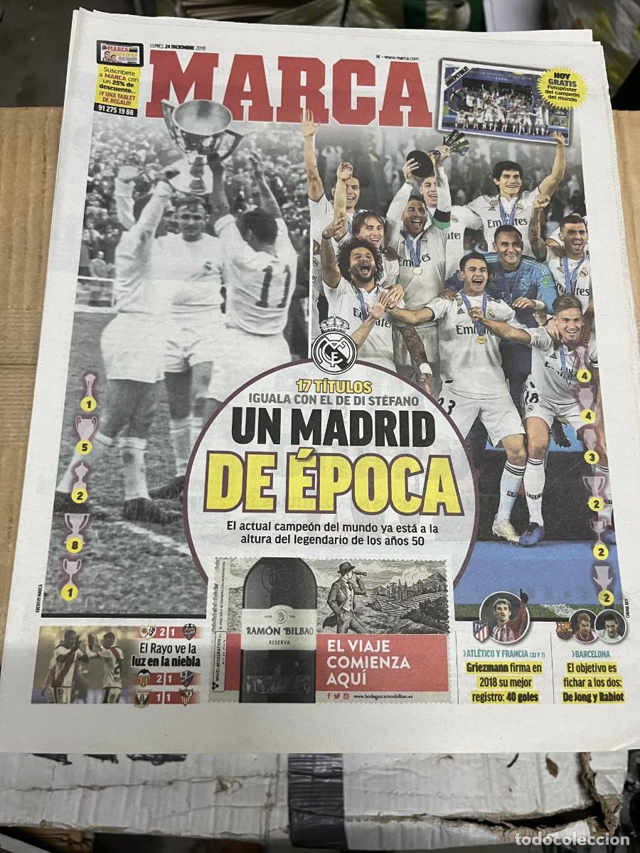 Coleccionismo deportivo: MARCA (24-12-2018) POSTER CAMPEON DEL MUNDO FIFA CLUB WORLD CUP REAL MADRID