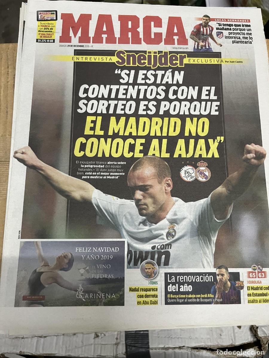 Collectionnisme sportif: MARCA (29-12-2018) ENTREVISTA EXCLUSIVA SNEIJDER LUCAS HERNANDEZ REAL MADRID AJAX AMSTERDAM