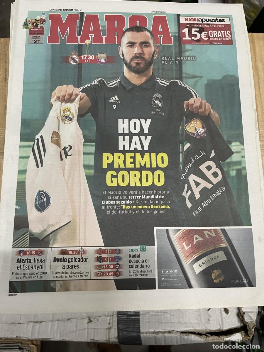 Coleccionismo deportivo: MARCA (22-12-2018) BENZEMA HOY FINAL MUNDIAL DE CLUBES FIFA CLUB WORLD CUP REAL MADRID AL AIN