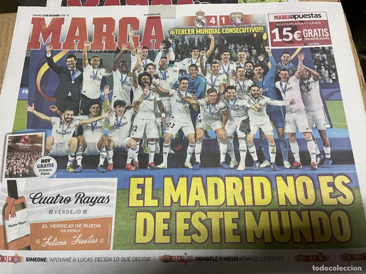 Coleccionismo deportivo: MARCA (23-12-2018) CAMPEON FINAL MUNDIAL DE CLUBES FIFA CLUB WORLD CUP REAL MADRID 4-1 AL AIN