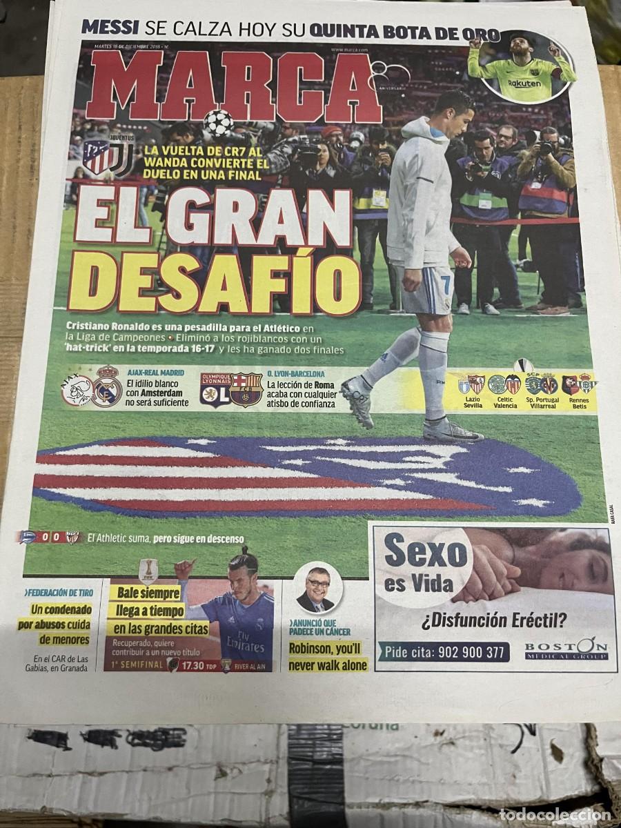 Coleccionismo deportivo: MARCA (18-12-2018) CHAMPIONS ATLETICO JUVENTUS CRISTIANO RONALDO AJAX REAL MADRID LYON BARCELONA