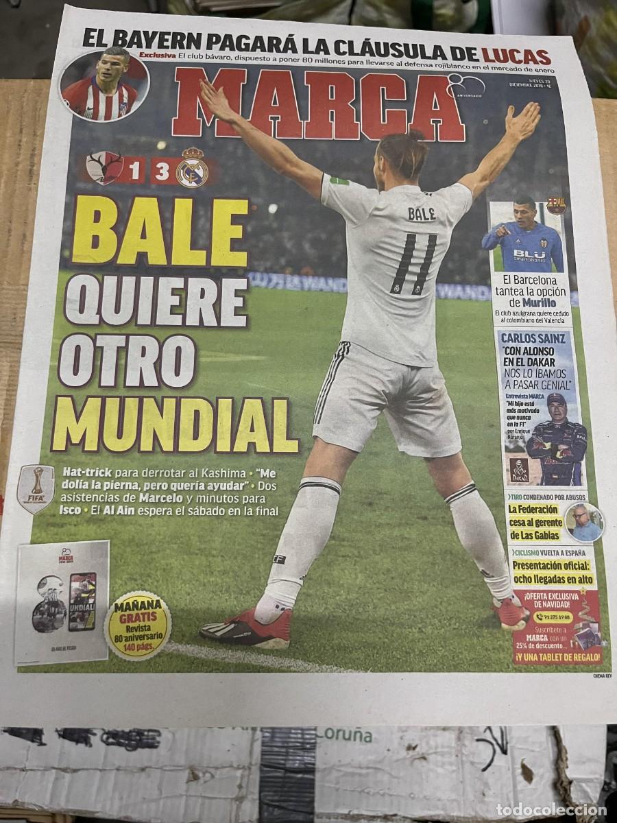 Coleccionismo deportivo: MARCA (20-12-2018) MUNDIAL DE CLUBES KASHIMA 1-3 REAL MADRID GARETH BALE FICHAJE LUCAS HERNANDEZ