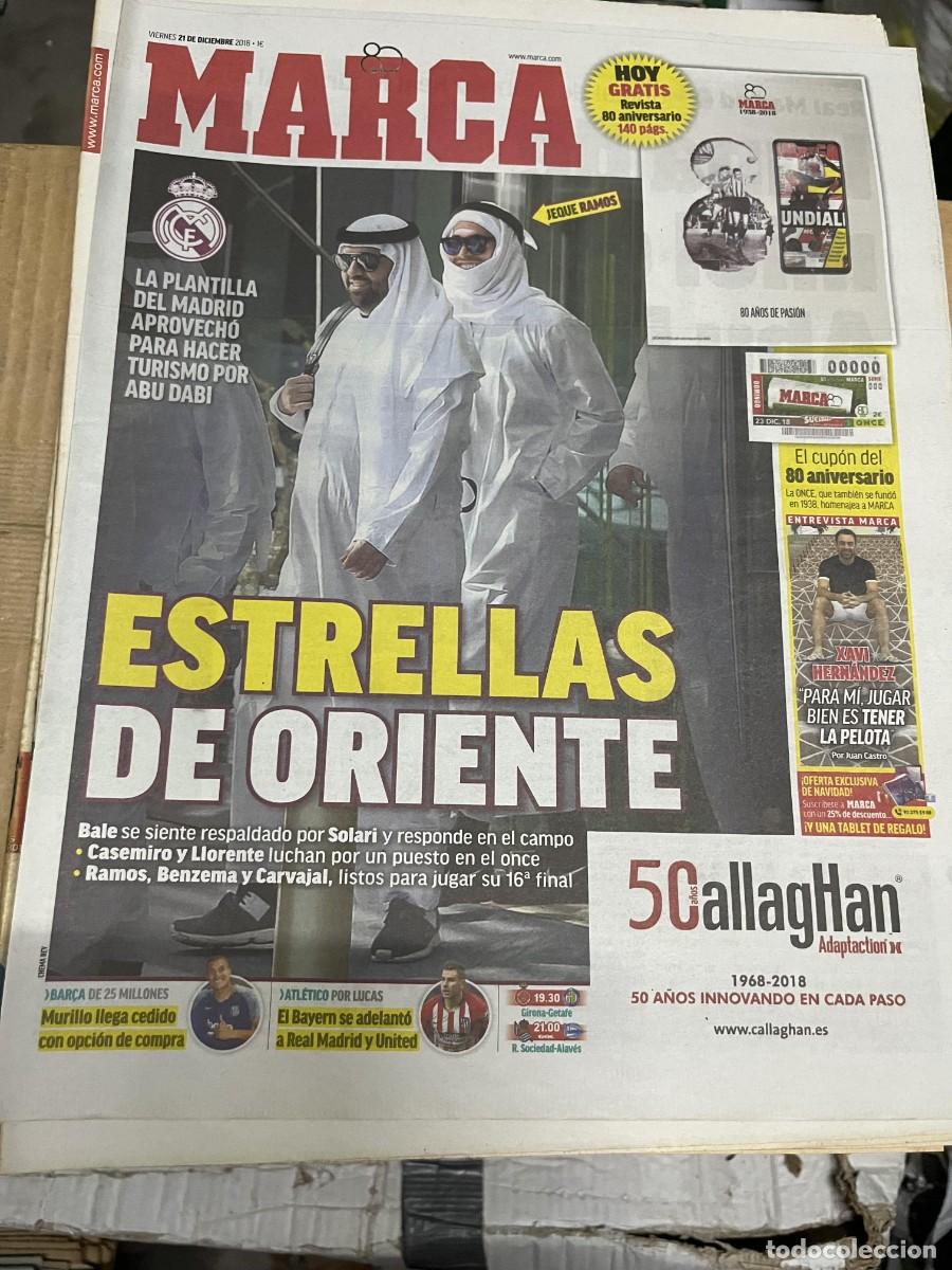 Coleccionismo deportivo: MARCA (21-12-2018) MUNDIAL DE CLUBES ABU DABI SERGIO RAMOS ENTREVISTA XAVI HERNANDEZ