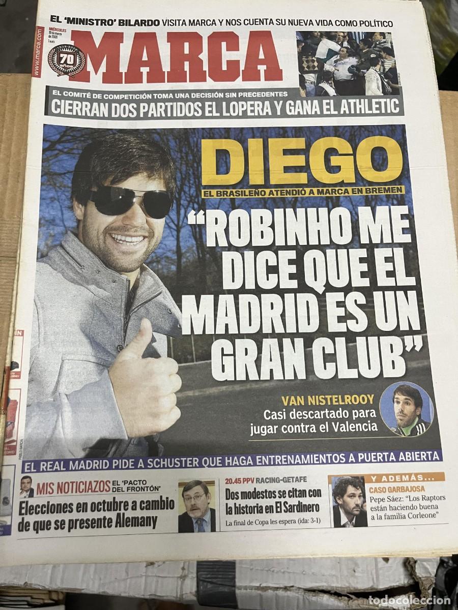 Coleccionismo deportivo: MARCA (19-3-2008) BILARDO CIERRE ESTADIO LOPERA DIEGO VAN NISTELROOY SCHUSTER BETIS ATHLETIC