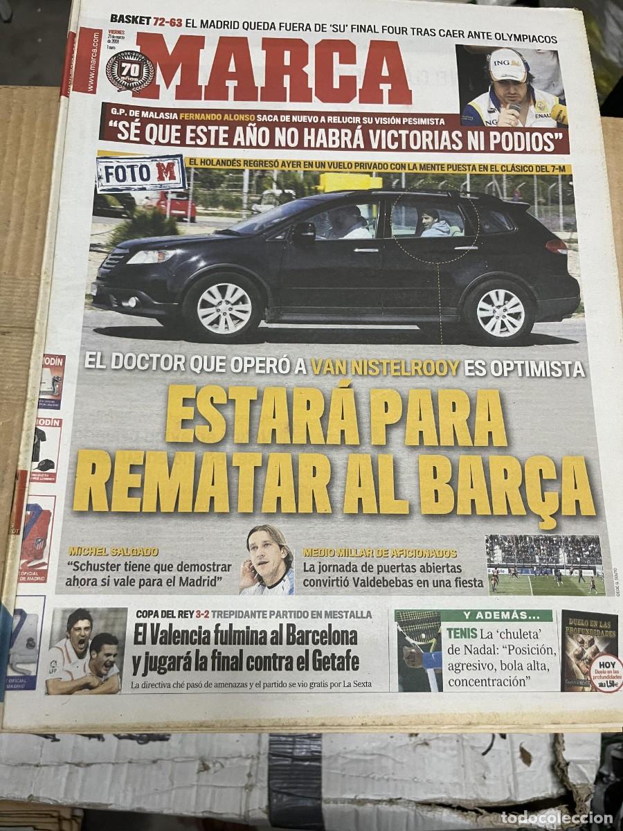 Coleccionismo deportivo: MARCA (21-3-2008) FERNANDO ALONSO FORMULA 1 OPERACION VAN NISTELROOY REAL MADRID MICHEL SALGADO