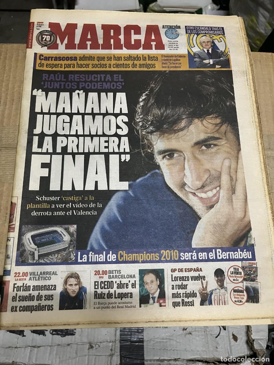 Collectionnisme sportif: MARCA (29-3-2008) CARRASCOSA RAUL GONZALEZ REAL MADRID SOCIOS ABONADOS FORLAN VILLARREAL ATLETICO