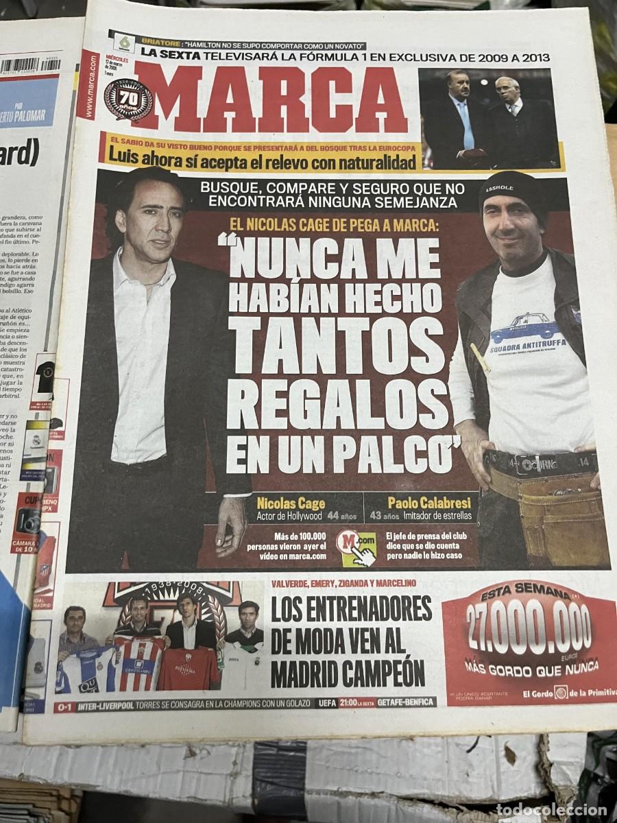 Coleccionismo deportivo: MARCA (12-3-2008) LA SEXTA FORMULA 1 LUIS ARAGONES ESPA&Ntilde;A NICOLAS CAGE PAOLO CALABRESI