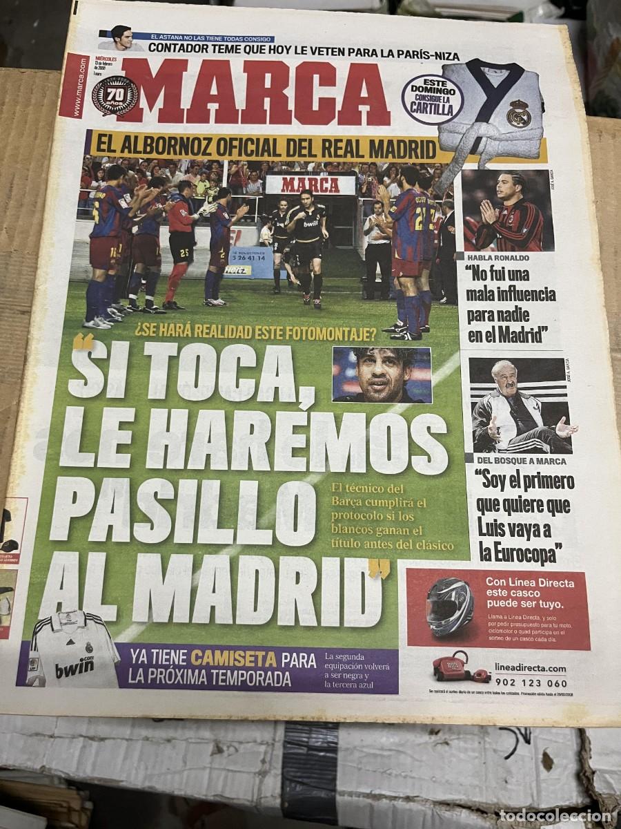 Coleccionismo deportivo: MARCA (13-2-2008) ALBERTO CONTADOR RONALDO NAZARIO DEL BOSQUE PASILLO AL REAL MADRID BARCELONA