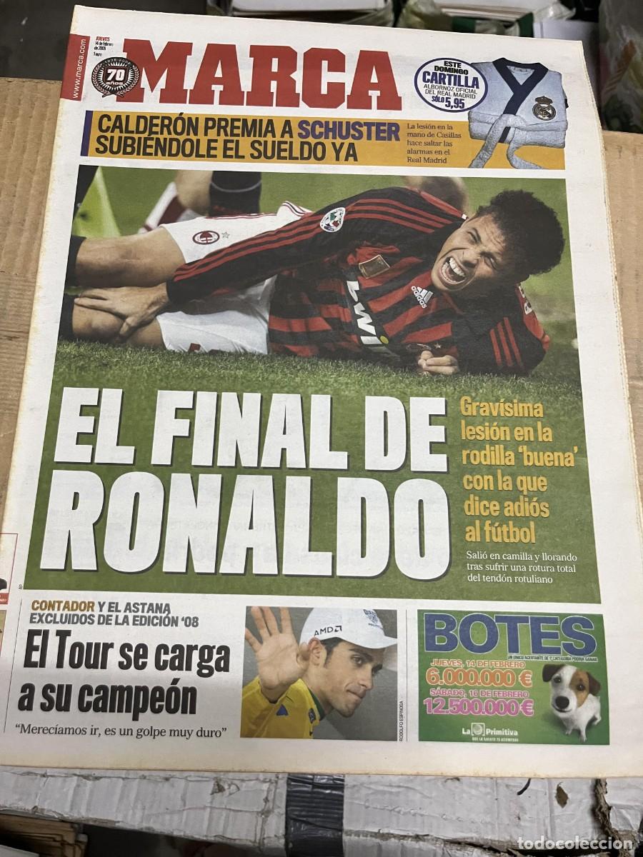 Collectionnisme sportif: MARCA (14-2-2008) LESION GRAVE RONALDO NAZARIO MILAN TOUR FRANCIA ALBERTO CONTADOR