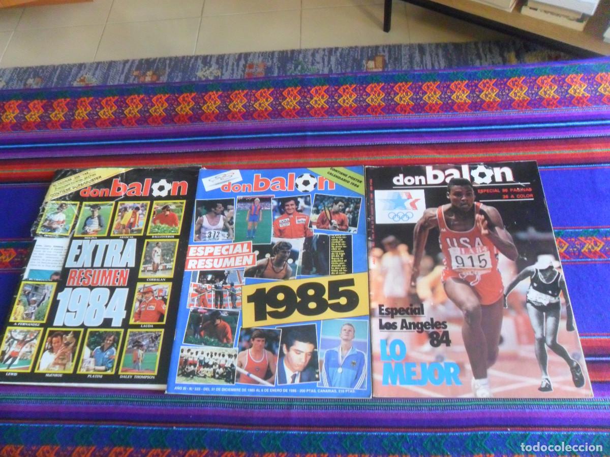Coleccionismo deportivo: DON BAL&Oacute;N ESPECIAL LOS &Aacute;NGELES 84, EXTRA RESUMEN 1984 CON P&Oacute;STER ENCARTADO Y ESPECIAL RESUMEN 1985.