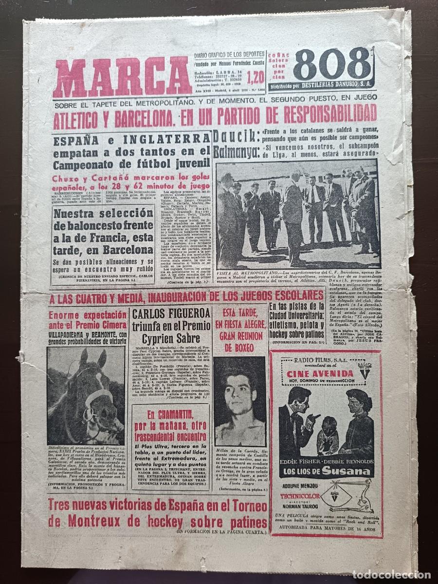 Coleccionismo deportivo: MARCA- N&Uacute;MERO-5056 - 1958
