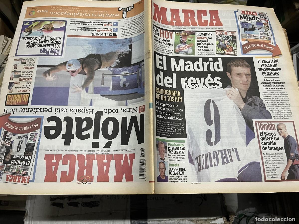 Coleccionismo deportivo: MARCA (22-9-2000) HELGUERA REAL MADRID RIVALDO CASTELLON NINA ZHIVANEVSKAYA NATACION