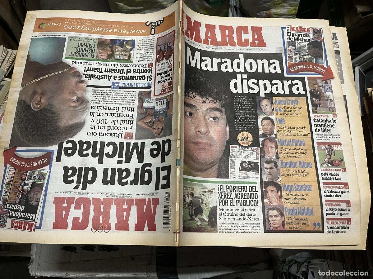 Coleccionismo deportivo: MARCA (25-9-2000) EXCLUSIVA DIEGO ARMANDO MARADONA MICHAEL JOHNSON CATHY FREEMAN