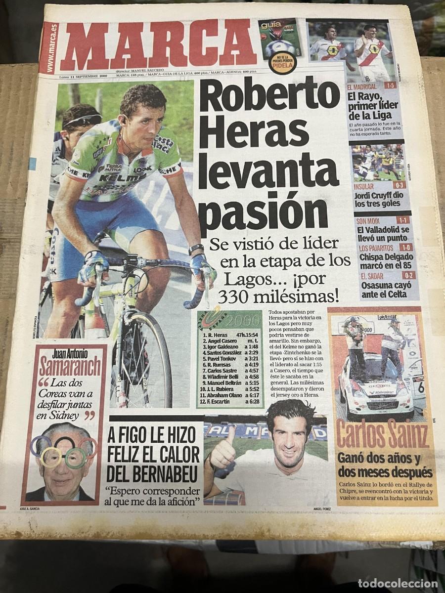Coleccionismo deportivo: MARCA (11-9-2000) VUELTA ESPA&Ntilde;A ROBERTO HERAS JUAN ANTONIO SAMARANCH FIGO VILLARREAL 1-5 RAYO