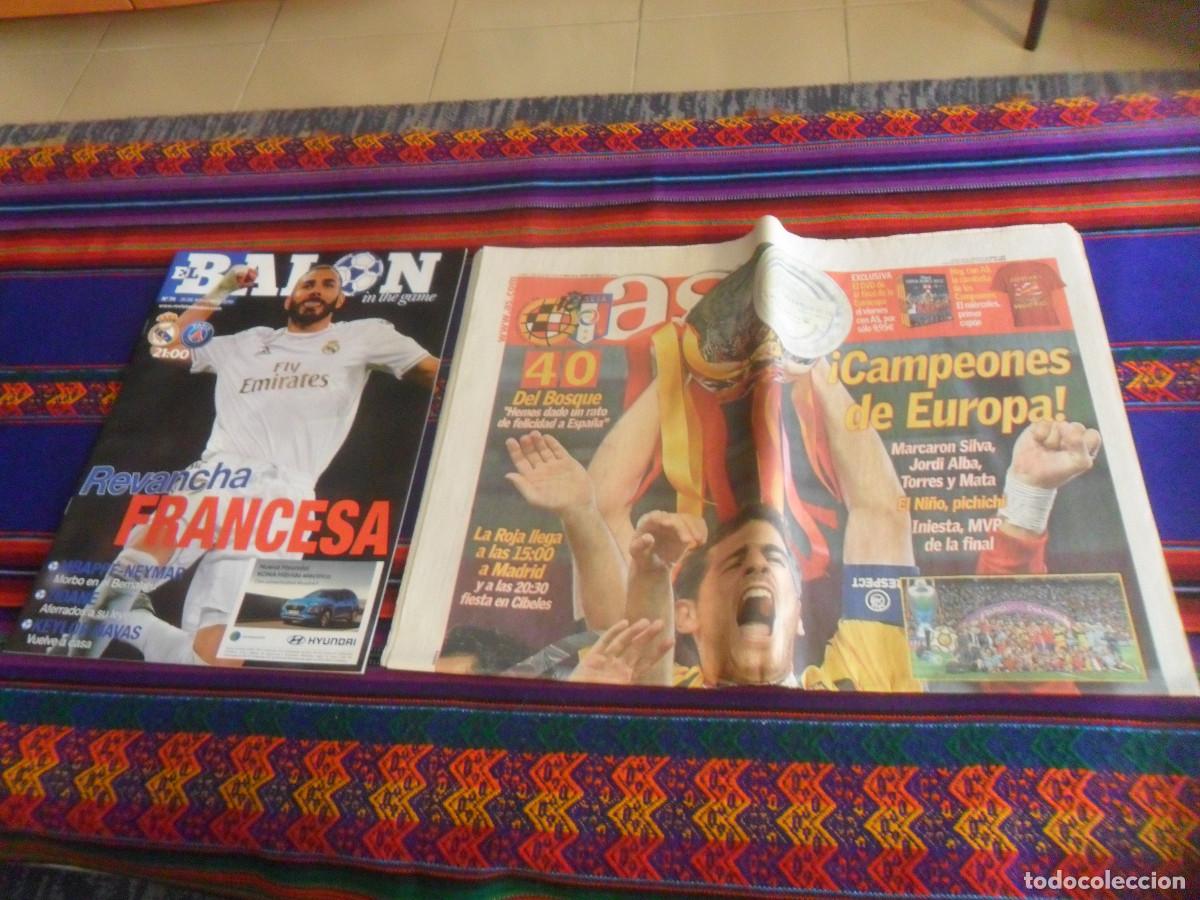 Coleccionismo deportivo: AS ESPA&Ntilde;A CAMPE&Oacute;N EUROCOPA 2012 POLONIA UCRANIA VS ITALIA 4 0. REGALO EL BAL&Oacute;N IN THE GAME 74 2019