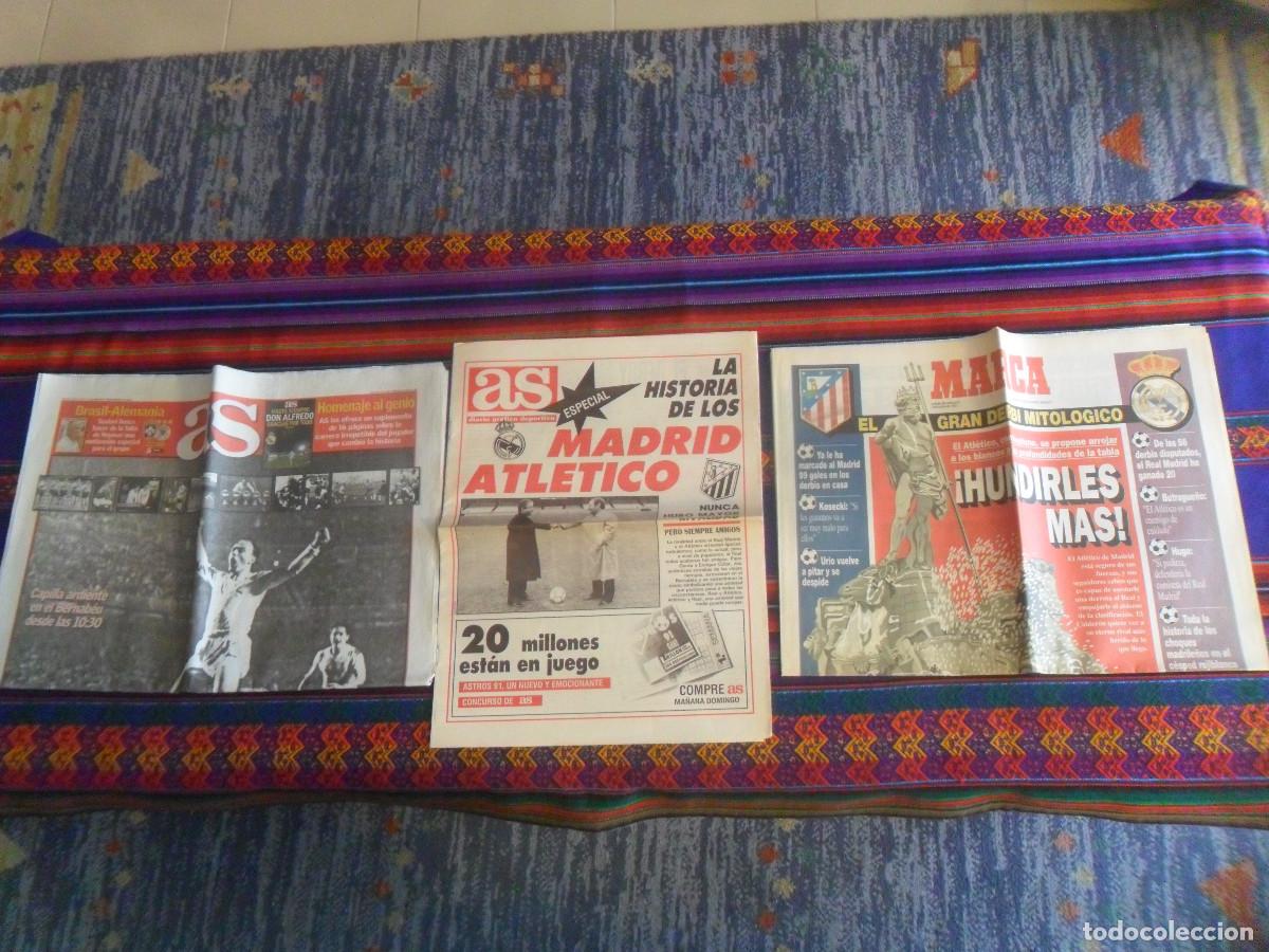 Coleccionismo deportivo: AS LA HISTORIA LOS REAL MADRID ATL&Eacute;TICO 1991, MARCA DERBI MITOL&Oacute;GICO 1993, FALLECIMIENTO DI ST&Eacute;FANO