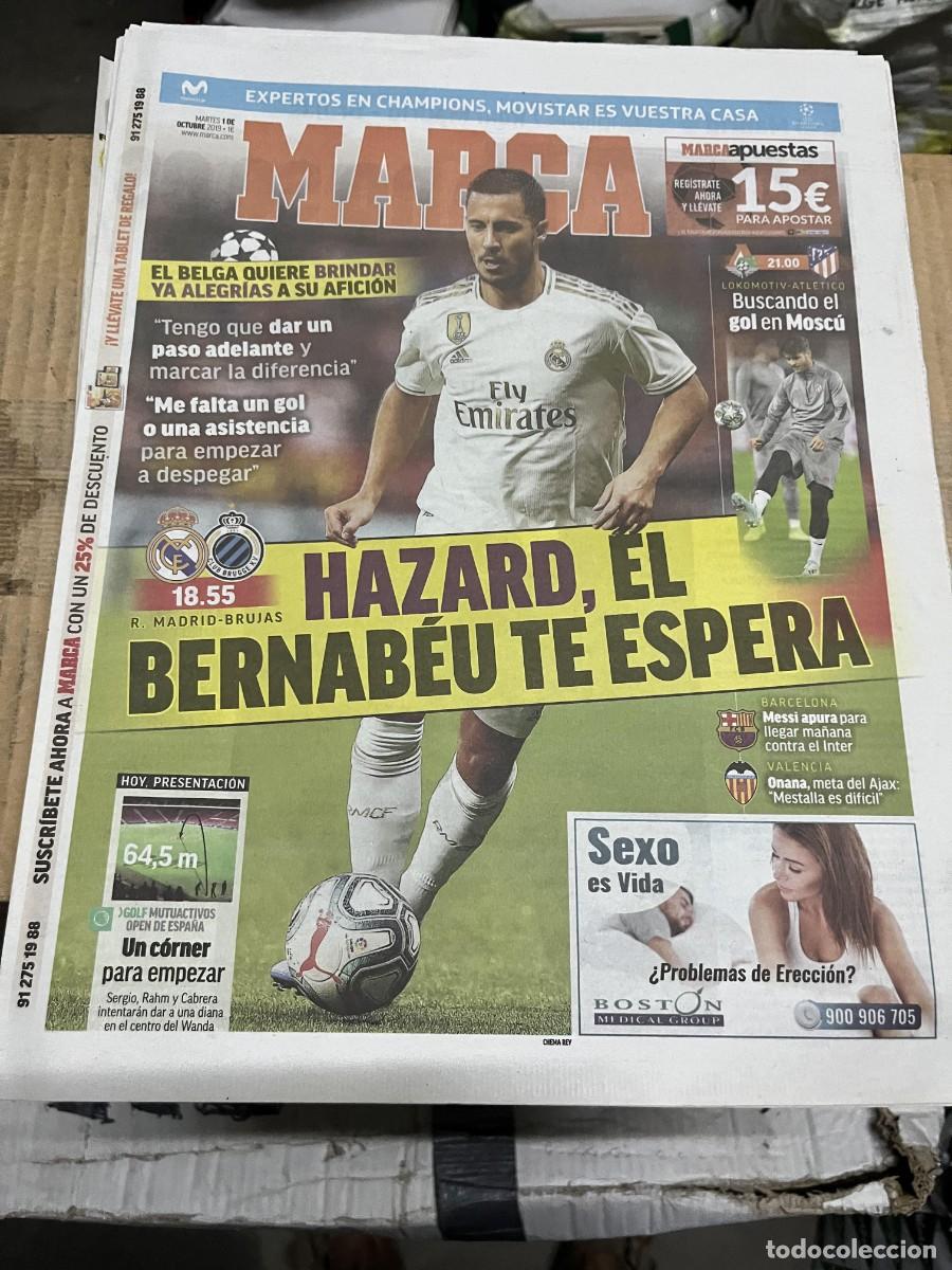 Coleccionismo deportivo: MARCA (1-10-2019) HOY LOKOMOTIV MOSCU ATLETICO REAL MADRID BRUJAS BRUGGE HAZARD