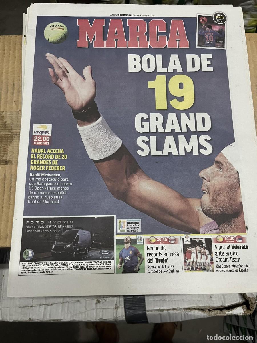 Coleccionismo deportivo: MARCA (8-9-2019) HOY FINAL US OPEN TENIS RAFAEL NADAL RECORD DEBUT TACON REAL MADRID