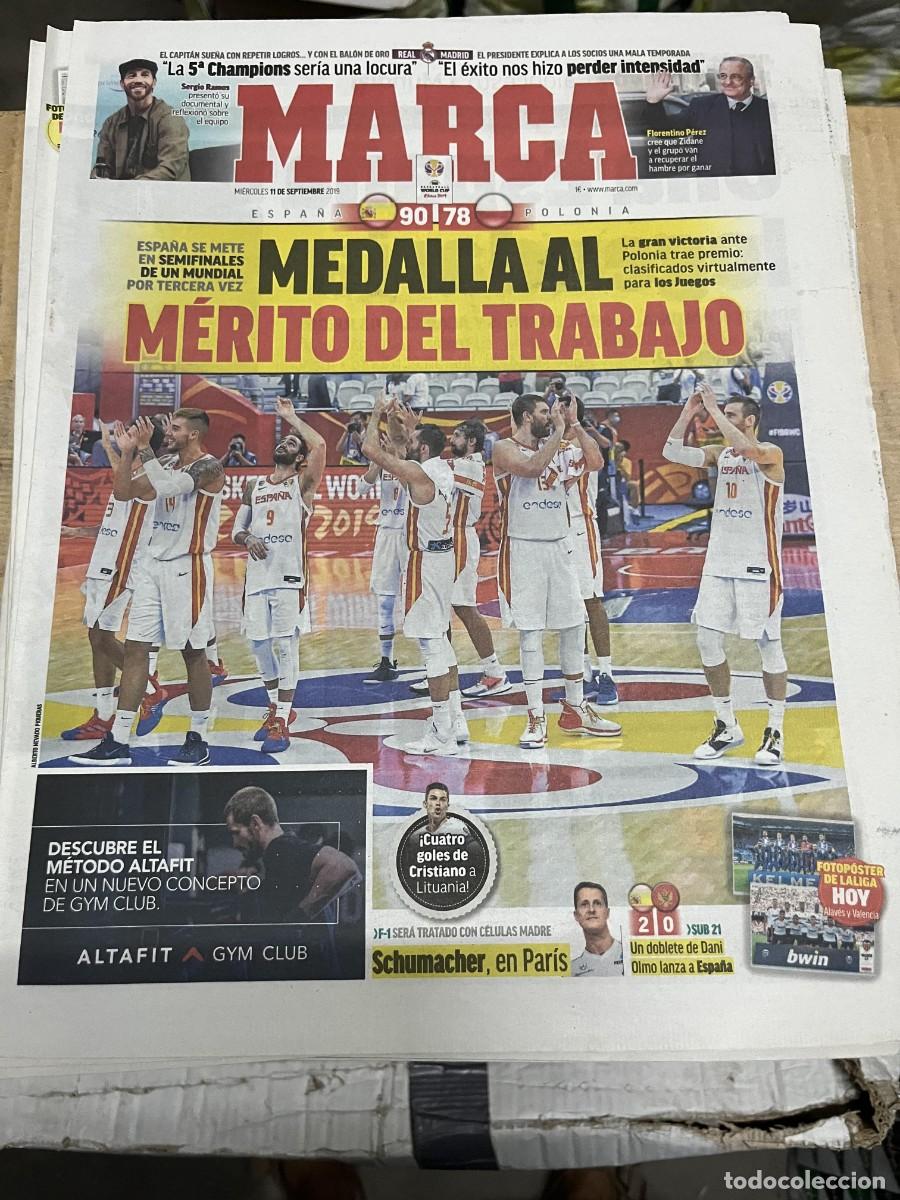 Coleccionismo deportivo: MARCA (11-9-2019) MUNDIAL BALONCESTO ESPA&Ntilde;A 90-78 POLONIA POSTER VALENCIA ALAVES