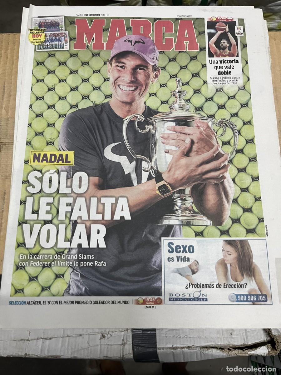 Coleccionismo deportivo: MARCA (10-9-2019) FINAL US OPEN TENIS RAFAEL NADAL POSTER REAL SOCIEDAD LEVANTE