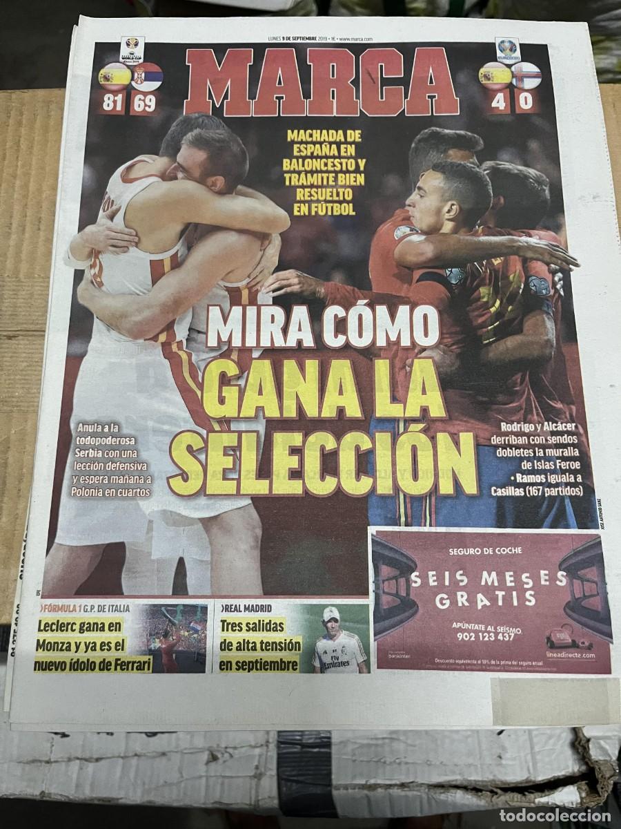 Coleccionismo deportivo: MARCA (9-9-2019) MUNDIAL BALONCESTO ESPA&Ntilde;A 81-69 SERBIA EURO EUROCOPA ESPA&Ntilde;A 4-0 ISLAS FEROES
