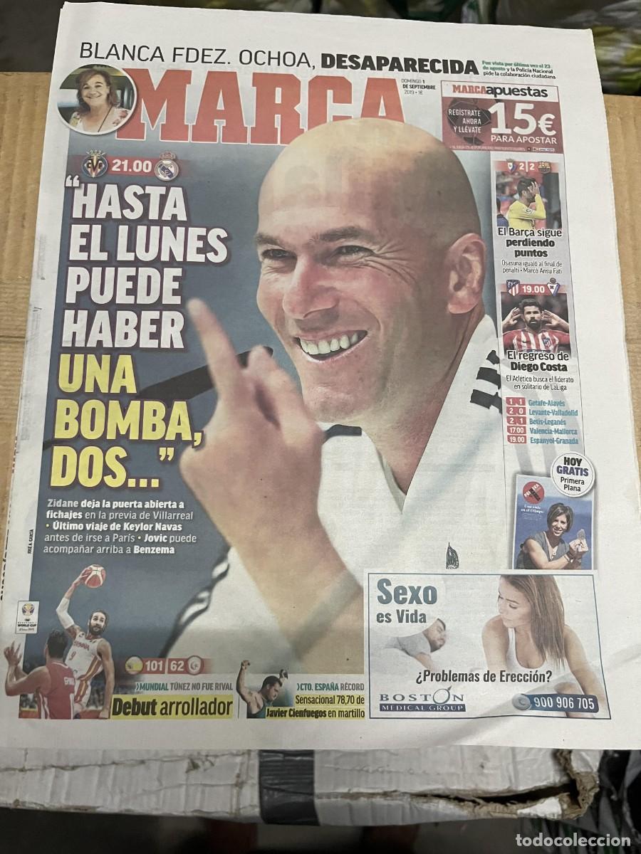 Coleccionismo deportivo: MARCA (1-9-2019) DESAPARICION BLANCA FERNANDEZ OCHOA HOY VILLARREAL REAL MADRID ZIDANE