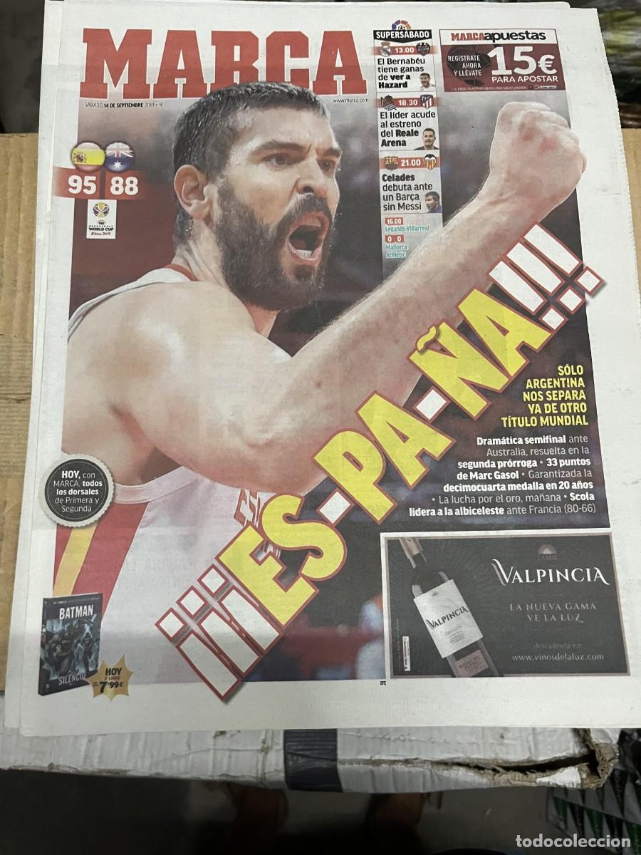 Coleccionismo deportivo: MARCA (14-9-2019) MUNDIAL BALONCESTO ESPA&Ntilde;A 95-88 AUSTRALIA MARC GASOL