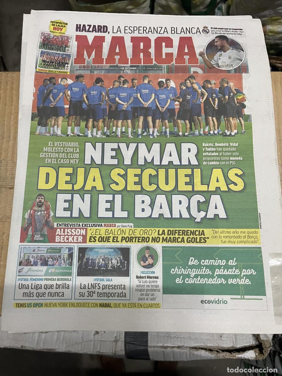 Coleccionismo deportivo: MARCA (4-9-2019) HAZARD NEYMAR ENTREVISTA ALISSON BECKER POSTER ATHLETIC BILBAO MALLORCA