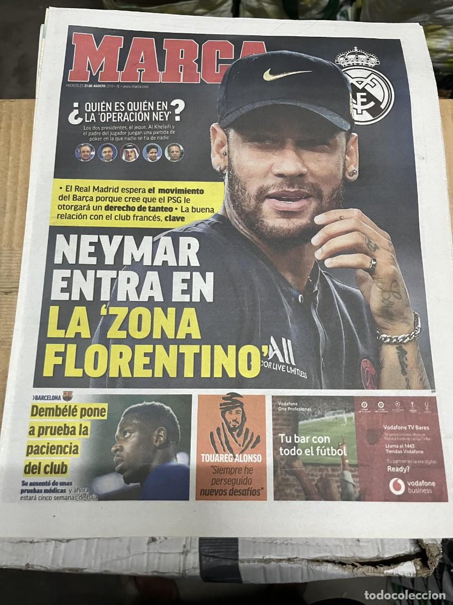 Coleccionismo deportivo: MARCA (21-8-2019) POSIBLE FICHAJE NEYMAR REAL MADRID FLORENTINO PEREZ DEMBELE BARCELONA