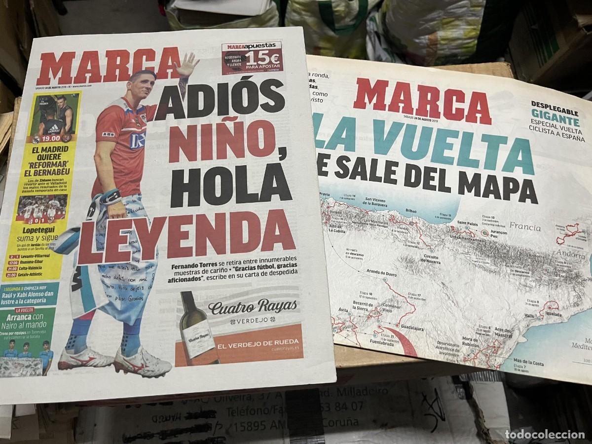 Coleccionismo deportivo: MARCA (24-8-2019) FERNANDO TORRES MAPA ESPECIAL VUELTA A ESPA&Ntilde;A CICLISMO GRANADA 0-1 SEVILLA