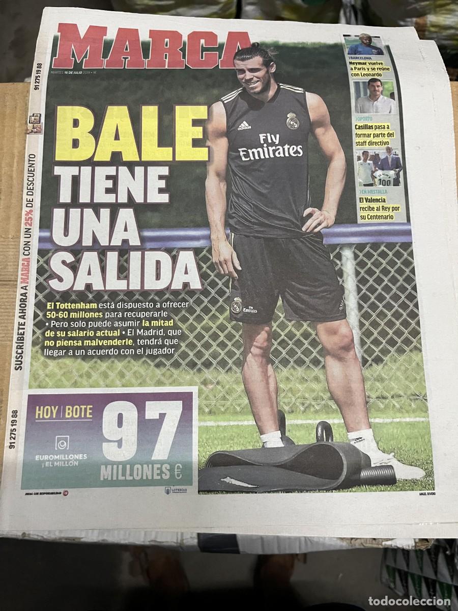 Coleccionismo deportivo: MARCA (16-7-2019) GARETH BALE REAL MADRID NEYMAR IKER CASILLAS OPORTO CENTENARIO VALENCIA REY