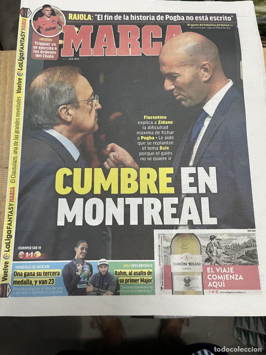 Coleccionismo deportivo: MARCA (18-7-2019) ZIDANE FLORENTINO PEREZ FICHAJE POGBA REAL MADRID JON RAHM ONA CARBONELL