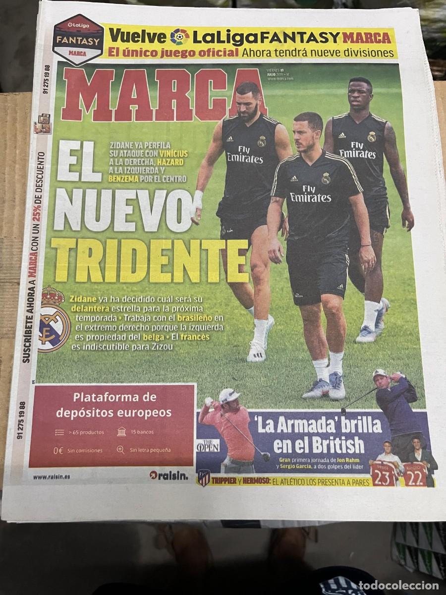 Coleccionismo deportivo: MARCA (19-7-2019) REAL MADRID VINICIUS HAZARD BENZEMA GOLF JON RAHM SERGIO GARCIA TRIPPIER HERMOSO
