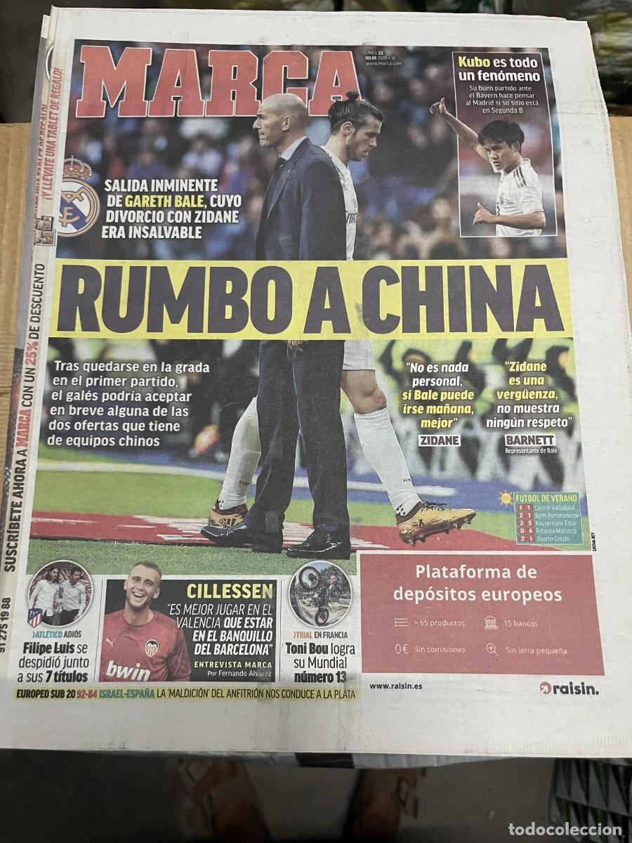 Coleccionismo deportivo: MARCA (22-7-2019) ZIDANE GARETH BALE REAL MADRID KUBO CILLESSEN DESPEDIDA FILIPE LUIS ATLETICO
