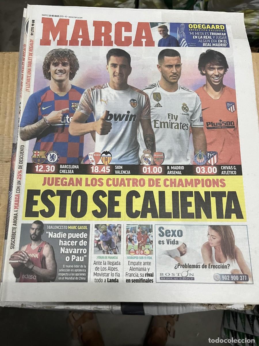 Coleccionismo deportivo: MARCA (23-7-2019) BARCELONA CHELSEA SION VALENCIA REAL MADRID ARSENAL CHIVAS ATLETICO MARC GASOL