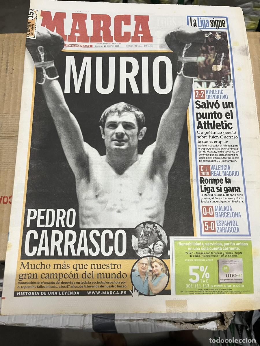 Coleccionismo deportivo: MARCA (28-1-2001) MUERTE PEDRO CARRASCO BOXEO ROCIO JURADO JORNADA LIGA