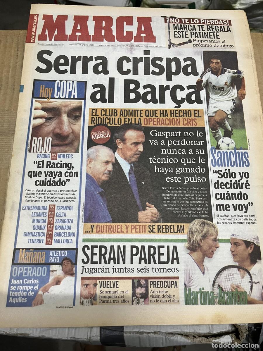 Coleccionismo deportivo: MARCA (10-1-2001) SERRA FERRER GASPART BARCELONA SANCHIS COPA RACING ATHLETIC MARTINA ARANTXA TENIS