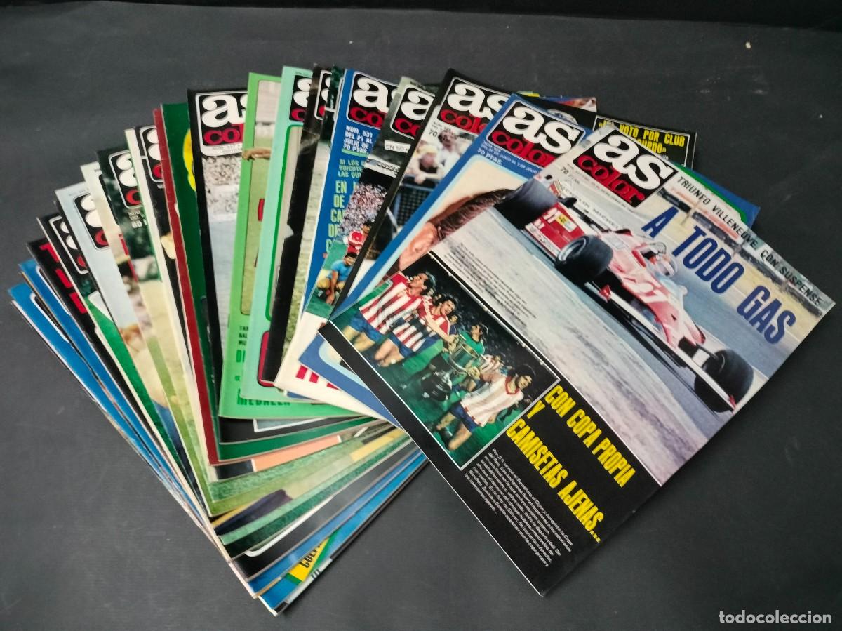 Sammelleidenschaft Sport: MAGNIFICO LOTE CORRELATIVO DE 30 Nos. AS COLOR DEL N&ordm;527 AL 557 CON POSTERS 1981-82 ESTADO DE KIOSCO