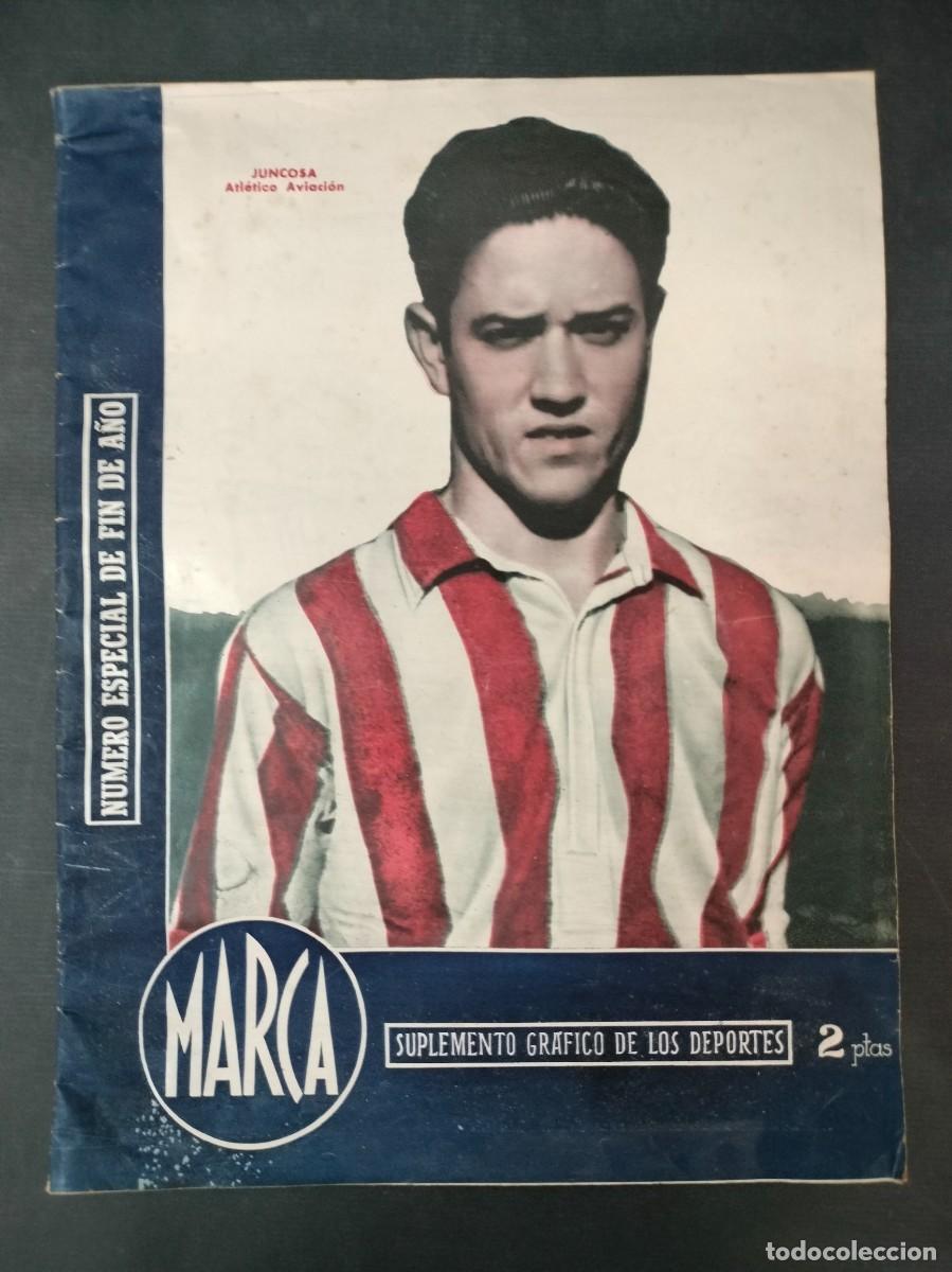 Sports collectibles: MARCA N&ordm; 108 1944 ESPECIAL RESUMEN FIN A&Ntilde;O JUNCOSA ATLETICO AVIACION CICLISMO TENIS ETCFUTBOL BASKET