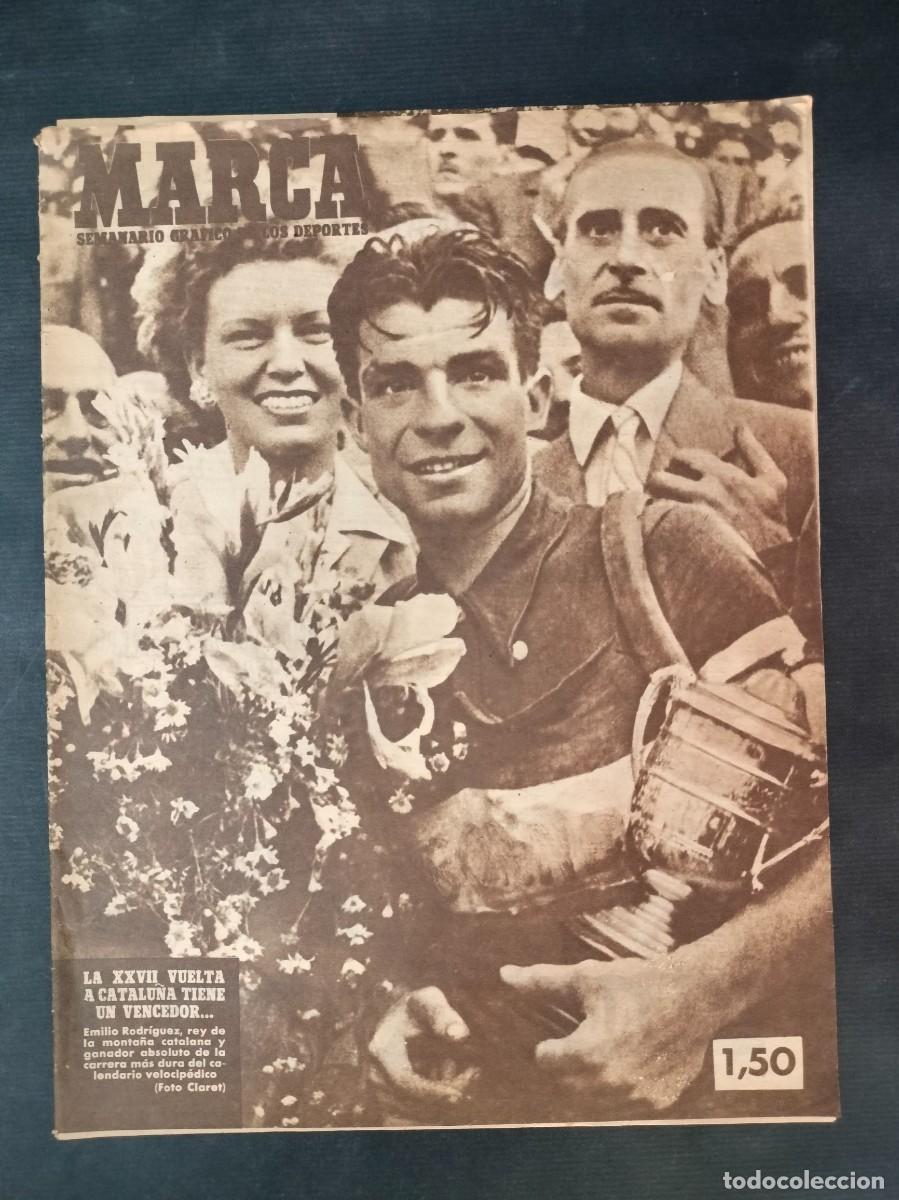 Sports collectibles: MARCA N&ordm; 250 SEMANARIO GRAFICO 16 SEPTIEMBRE 1947 CICLISMO EMILIO RODRIGUEZ GANADOR VUELTA CATALU&Ntilde;A