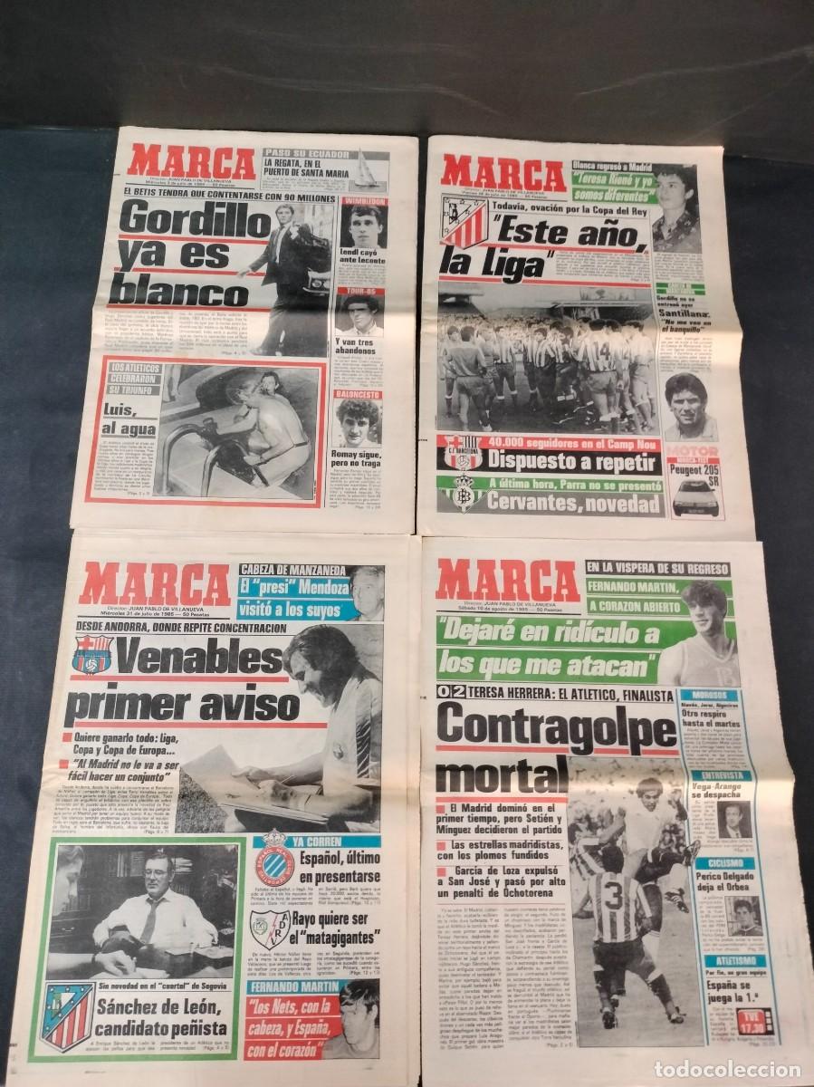 Collezionismo sportivo: DIARIO MARCA LOTE DE 8 EJEMPLARES JULIO-AGOSTO DE 1985 TORNEOS DE VERANO Y M&Aacute;S EXCELENTE ESTADO!!