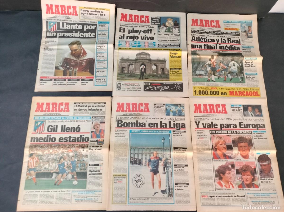 Coleccionismo deportivo: DIARIO MARCA LOTE DE 10 Nos. ENTRE MARZO Y DICIEMBRE DE 1987 FALLECE VICENTE CALDERON