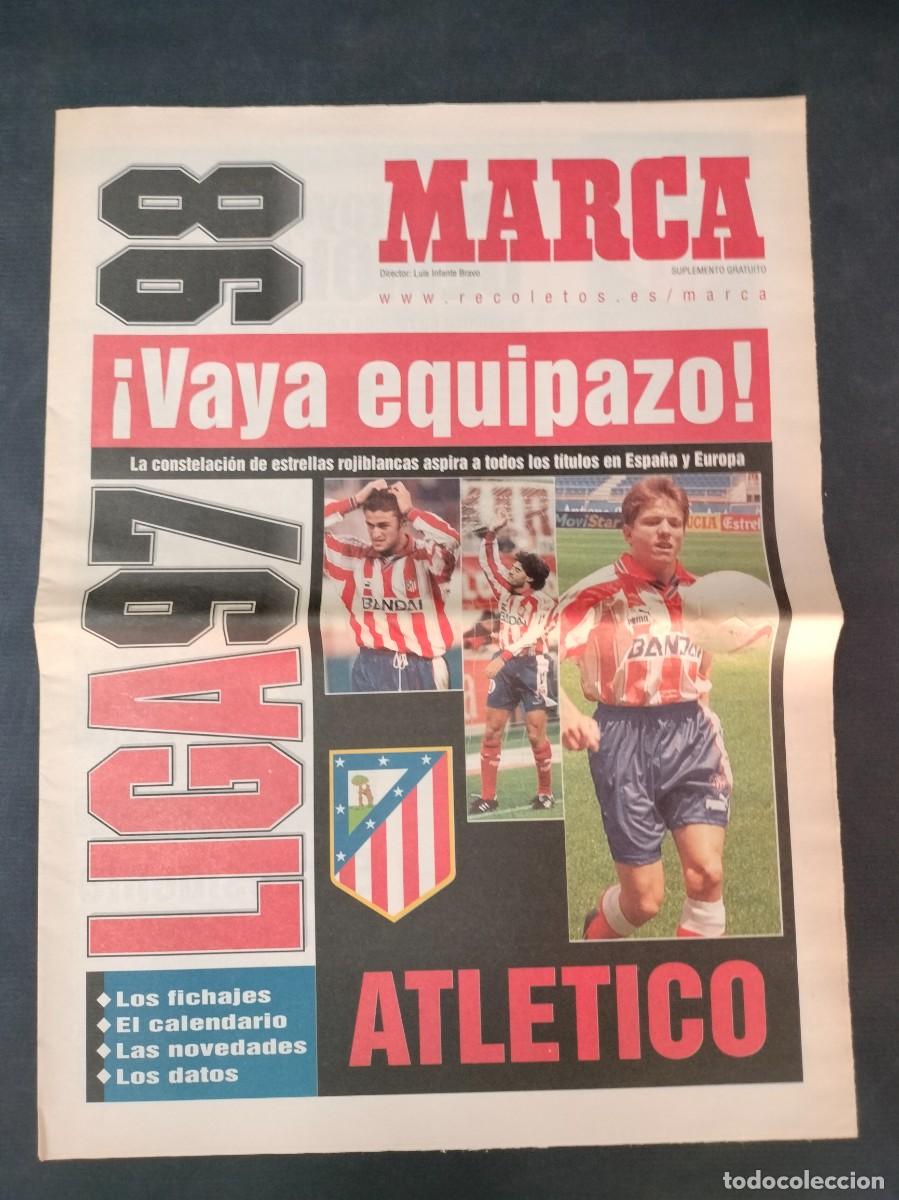 Coleccionismo deportivo: SUPLEMENTO ESPECIAL MARCA ATLETICO DE MADRID LIGA 97/98 FICHAJES CALENDARIO ETC.. COMO NUEVO!!!