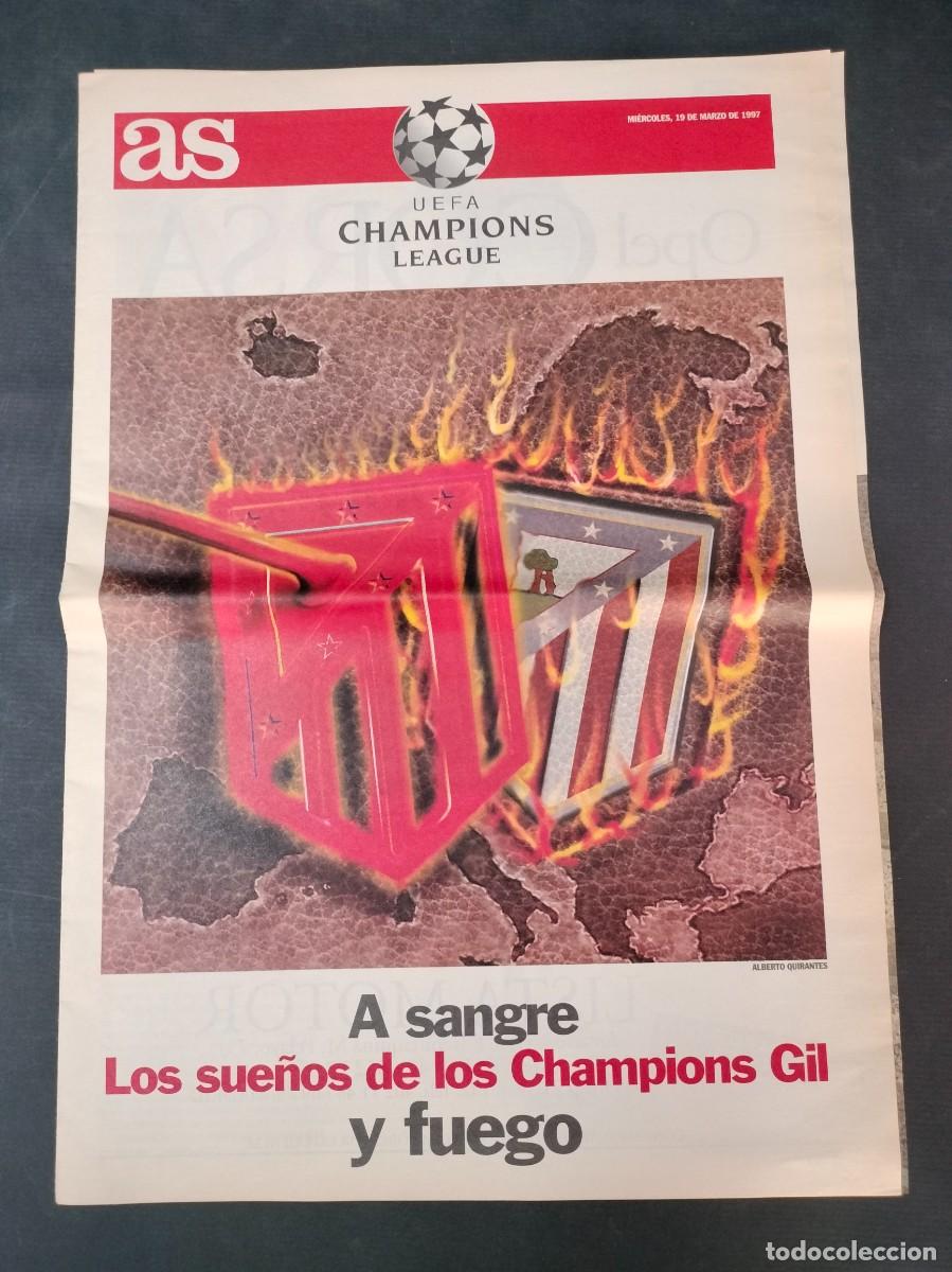 Sammelleidenschaft Sport: SUPLEMENTO ESPECIAL MARCA ATLETICO DE MADRID 19 MARZO 1997 UEFA CHAMPIONS LEAGUE EXCELENTE!!