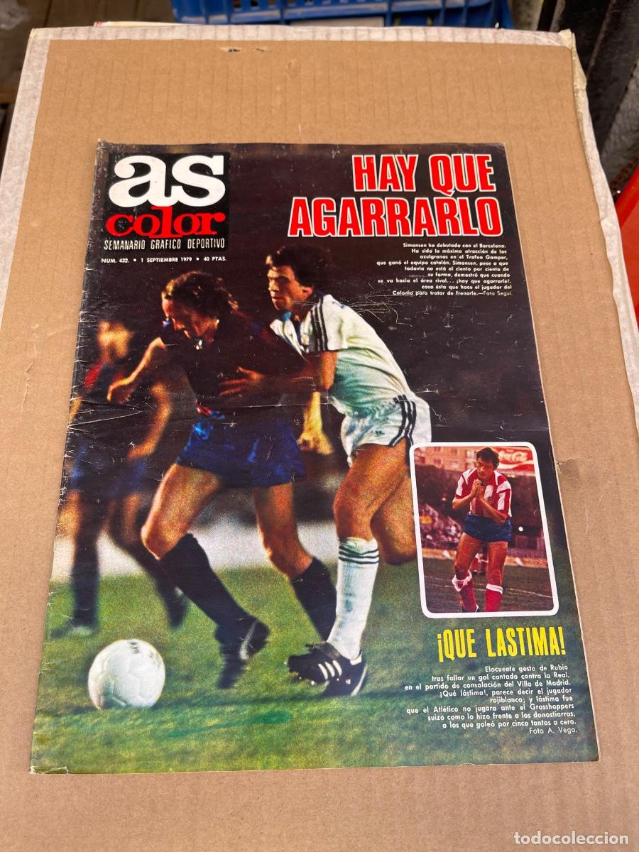 Coleccionismo deportivo: REVISTA AS COLOR N&ordm;432 A&ntilde;o 1979 P&Oacute;STER GARCIA NAVAJAS REAL MADRID.ALMERIA LAS PALMAS F&Uacute;TBOL VINTAGE
