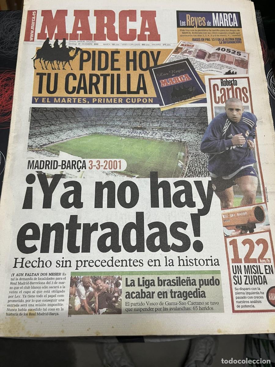 Coleccionismo deportivo: MARCA (31-12-2000) ROBERTO CARLOS VASCO GAMA SAO CAETANO LOS REYES DEL SIGLO XX JOHAN CRUYFF