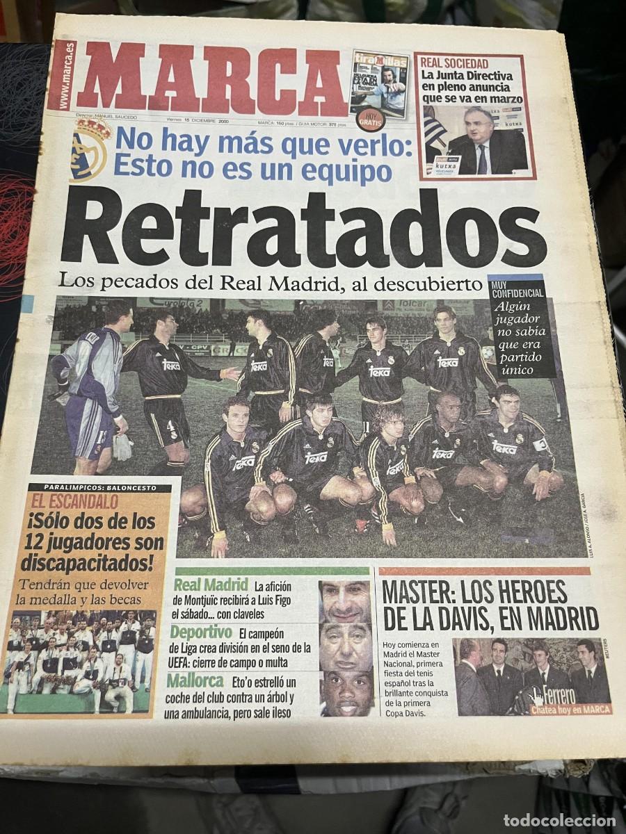 Coleccionismo deportivo: MARCA (15-12-2000) REAL SOCIEDAD REAL MADRID COPA DAVIS ESPA&Ntilde;A FIGO LENDOIRO ETTO