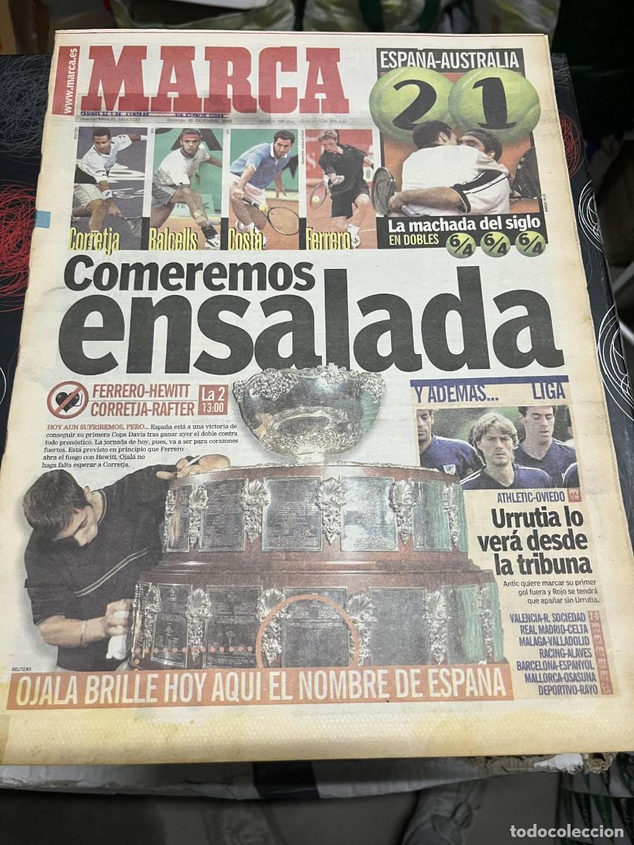 Coleccionismo deportivo: MARCA (10-12-2000) COPA DAVIS FERRERO HEWITT CORRETJA RAFTER ESPA&Ntilde;A 2-1 AUSTRALIA JORNADA LIGA