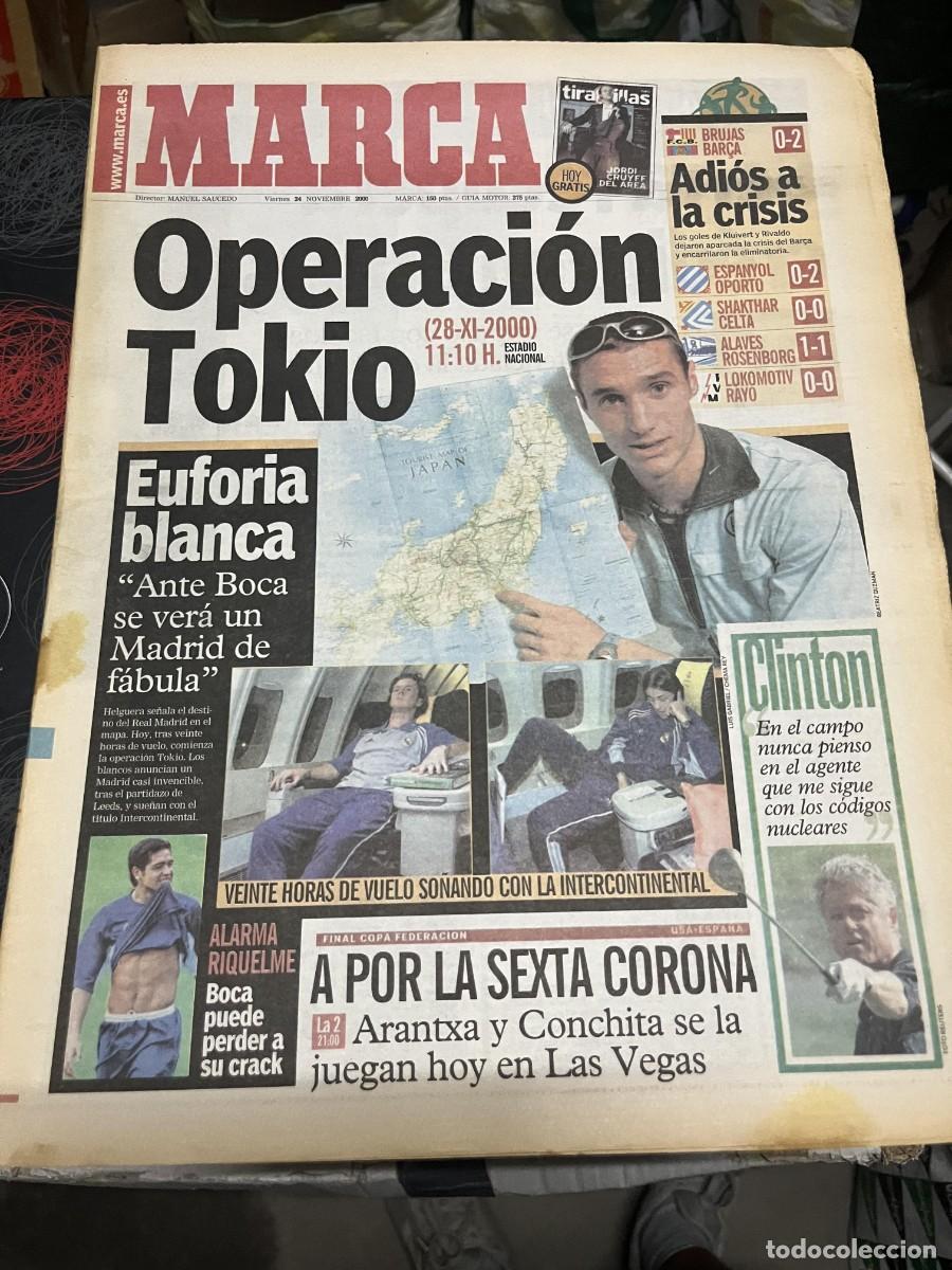 Coleccionismo deportivo: MARCA (24-11-2000) ALAVES 1-1 ROSENBORG BRUGGE 0-2 BARCELONA ESPANYOL 0-2 OPORTO LOKOMOTIV 0-0 RAYO